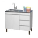 Ver imagem 1 de Balcao Karen 99 Cm Branco