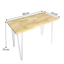 Ver imagem 4 de Mesa para Escritório Hairpin Industrial Natural e Branco