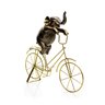 Escultura Decorativo Elefante na Bicicleta em Resina Preto e Dourado 23 cm - D'Rossi - 1