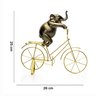 Escultura Decorativo Elefante na Bicicleta em Resina Preto e Dourado 23 cm - D'Rossi - 5