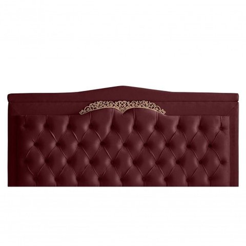 Cabeceira de Cama Box Painel Barcelona Casal 140 Cm Retro Capitonê Botão Encapados Suede Bordo do