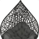 Ver imagem 2 de Balanço Suspenso Ninho Gota com Suporte, Mola e Mosquetão para Jardim - Preto A3