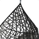 Ver imagem 4 de Balanço Suspenso Ninho Gota com Suporte, Mola e Mosquetão para Jardim - Preto A3