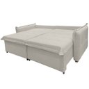 Ver imagem 4 de Sofá Cama 2 Lugares Singapura Reclinável 190cm em Bouclê com Catraca Reforçada e 2 Almofadas:Bege Cl