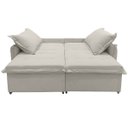 Ver imagem 6 de Sofá Cama 2 Lugares Singapura Reclinável 190cm em Bouclê com Catraca Reforçada e 2 Almofadas:Bege Cl