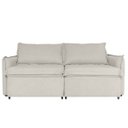 Ver imagem 3 de Sofá Cama 2 Lugares Singapura Reclinável 190cm em Bouclê com Catraca Reforçada e 2 Almofadas:Bege Cl