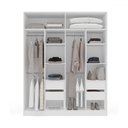 Ver imagem 3 de Guarda-roupa Casal Valência 4 Portas 4 Gavetas Branco/creme - Politorno