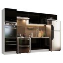 Ver imagem 3 de Armário de Cozinha Completa 340cm Branco/Preto Lux Madesa 01