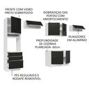 Ver imagem 5 de Armário de Cozinha Completa 340cm Branco/Preto Lux Madesa 01