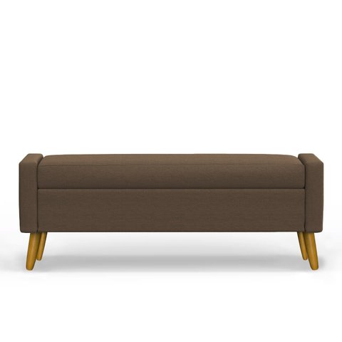 Recamier Bau Londres 1,60m Suede Marrom - Clique Decor Clique Decorações