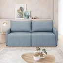 Ver imagem 1 de Sofá Cama Baraúna Retrátil e Reclinável 3 Lugares 2,00m em Linho CabeCasa MadeiraOriginals