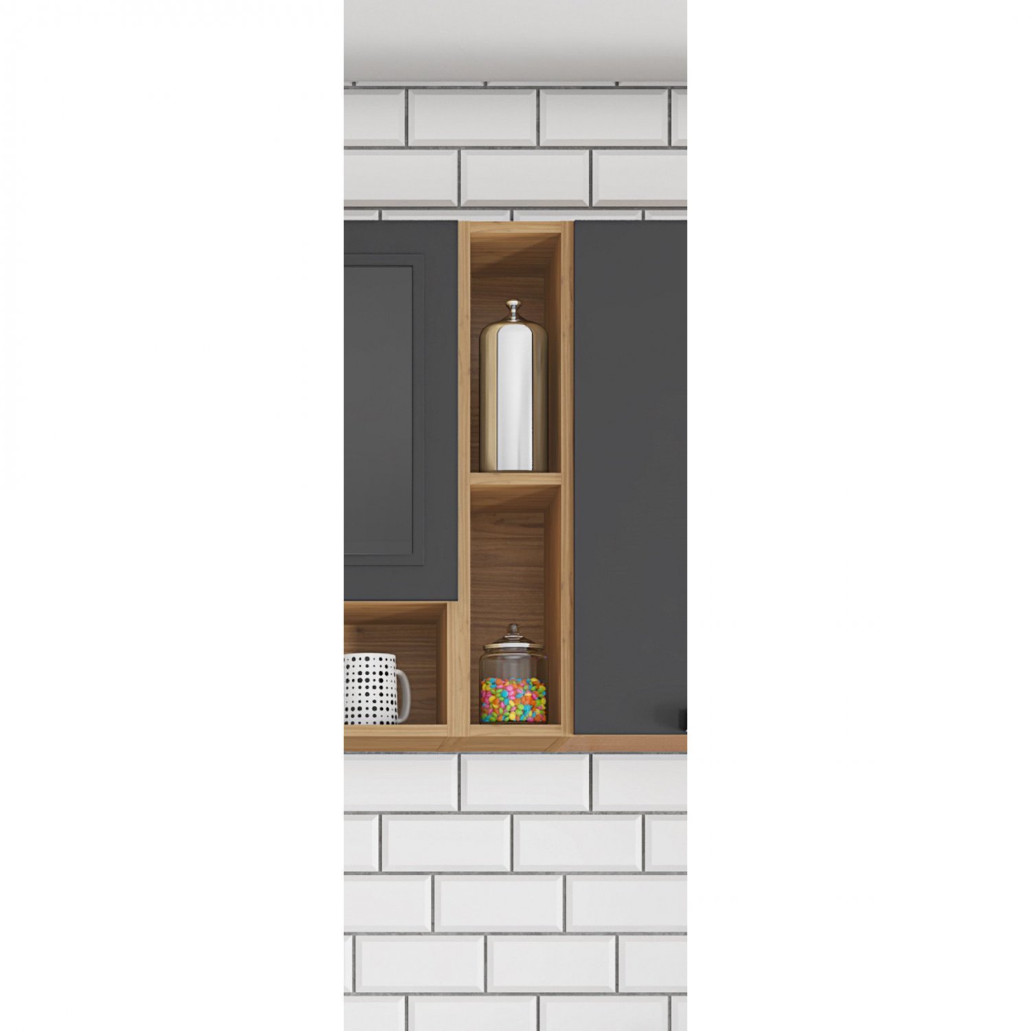 Nicho Vertical para Cozinha 20cm MDF Porto Itatiaia | MadeiraMadeira