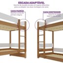 Ver mais imagens de Beliche Reversível Aria Casatema MadeiraOriginals Marrom/Nogueira/Branco
