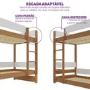 Ver mais imagens de Beliche Reversível Aria Casatema MadeiraOriginals Marrom/Nogueira/Branco