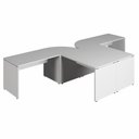 Ver imagem 2 de Espaço de Trabalho em L para 2 Pessoas 120cm Painel MDP Cinza F5 Office