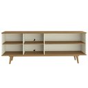 Ver imagem 4 de Rack para Tv 180cm Frentes com Palha Natural 100% Mdf Cor:louro com Luna