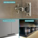 Ver imagem 6 de Armário Aéreo de Cozinha Miami 800mm 2 Portas C Porta Temperos Carraro Cinza Titânio