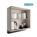 Ver imagem 4 de Armário Aéreo de Cozinha Miami 800mm 2 Portas C Porta Temperos Carraro Cinza Titânio