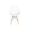 Conjunto Mesa Eiffel Branca 100cm + 4 Cadeiras Vision - Branco - 4