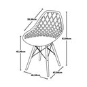 Ver imagem 6 de Conjunto Mesa Eiffel Branca 100cm + 4 Cadeiras Vision - Branco