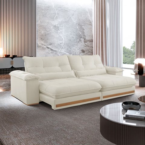 Sofá Dubai Linho 02 Módulos de 100 Cm B25 Cm Meu Sofá Online