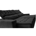 Ver imagem 4 de Sofá Retrátil e Reclinável 2,55m Cama inBox Big Puffer com SoftGel D40 Velupluma Preto