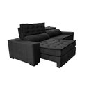 Ver imagem 7 de Sofá Retrátil e Reclinável 2,55m Cama inBox Big Puffer com SoftGel D40 Velupluma Preto