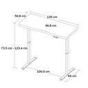 Ver imagem 4 de Mesa Escrivaninha Home Office Premium com Regulagem de Altura Branco - Artany Móveis