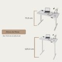 Ver imagem 5 de Mesa Escrivaninha Home Office Premium com Regulagem de Altura Branco - Artany Móveis