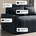 Ver mais imagens de Sofá Cama Amora New 2 Lugares Cinza
