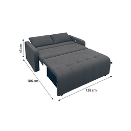 Sofá Cama Amora New 2 Lugares Cinza - 8