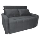 Ver imagem 4 de Sofá Cama Amora New 2 Lugares Cinza