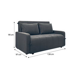 Sofá Cama Amora New 2 Lugares Cinza - 9