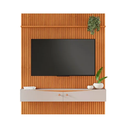 Ver imagem 2 de Painel Riso Ripado 2,18x1,82cm com Nicho Jcm Cinamomo/off