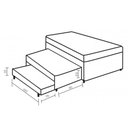 Ver imagem 3 de Cama Box Base C/ 2 Auxiliares Solteiro Universal Bordado White (88x188x32) - Paropas