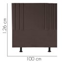 Ver imagem 3 de Cabeceira Cama Box Solteiro King Estofada Grécia 100 Cm Suede:marrom