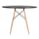 Ver imagem 3 de [encerrado] Kit - Mesa Eames 100 Cm Preto + 5 Cadeiras Eames Dsw Verde Escuro