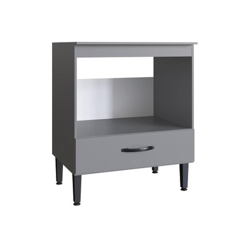 Balcão Cooktop Light 1 Porta e Espaço para Forno - Casajá - Cinza