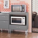 Ver imagem 2 de Balcão Cooktop Light 1 Porta e Espaço para Forno - Casajá - Cinza