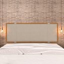 Ver imagem 4 de Cabeceira Estofada para Cama Queen Dallas Linho Bege - M. a Cinamomo/linho Bege