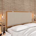 Ver imagem 1 de Cabeceira Estofada para Cama Queen Dallas Linho Bege - M. a Cinamomo/linho Bege