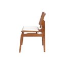 Ver imagem 6 de Cadeira Jantar Palhinha Assento Estofado Megan Conforto Cor Nozes:boucle Branco