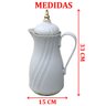 Garrafa Térmica de Mesa Elegante Cinza Café Chá Leite de 1l - 4