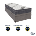Ver imagem 3 de Cama Box Baú Solteiro Cinza e Colchão Airtech 100 D33 Ortobom