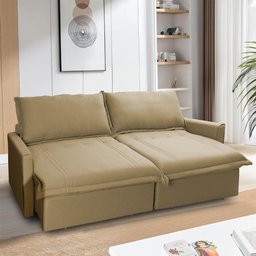 Sofá Cama Baú Ravello sem Caixa 2,26m Linho 3 Lugares - 1
