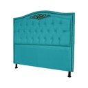 Ver imagem 4 de Cabeceira mais Calçadeira Casal King 195cm Para Cama Box Greta Suede Azul Turquesa - DS Estofados