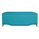Ver imagem 6 de Cabeceira mais Calçadeira Casal King 195cm Para Cama Box Greta Suede Azul Turquesa - DS Estofados