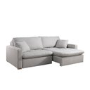 Ver imagem 3 de Sofá Retrátil e Reclinável 240cm com Almofadas Decorativas Liv Yescasa Cinza