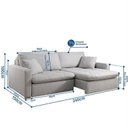 Ver imagem 4 de Sofá Retrátil e Reclinável 240cm com Almofadas Decorativas Liv Yescasa Cinza