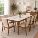 Ver imagem 1 de Mesa de Jantar Imperial 8 Lugares 180cm Moderna e Luxuosa